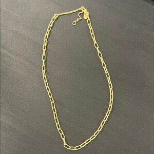 Gold Open Link Chain Necklace with Polished Finish